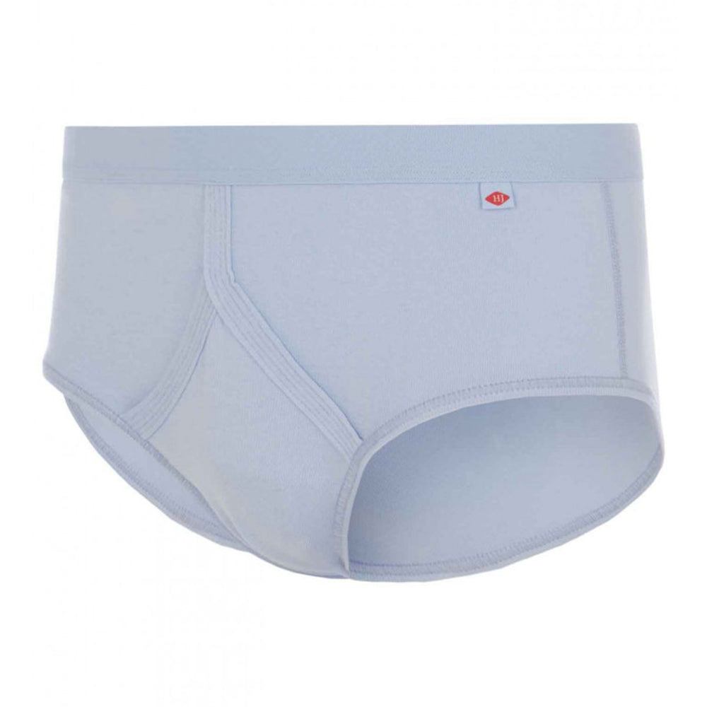 HJ 2350 Light Blue 3-Pack Pure Cotton Fly-Front Mens Briefs - Baks Menswear Bournemouth