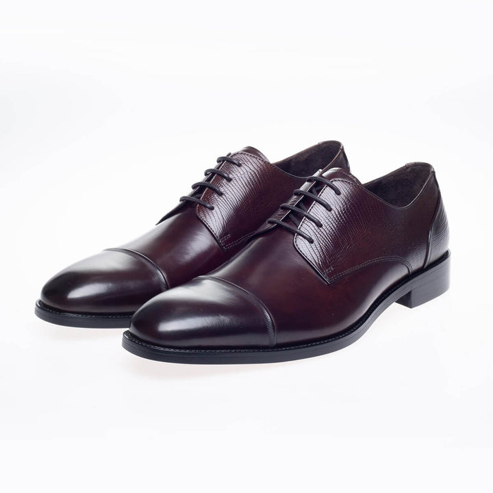 John White Melton Brown Lace-Up Derby Shoes - Baks Menswear