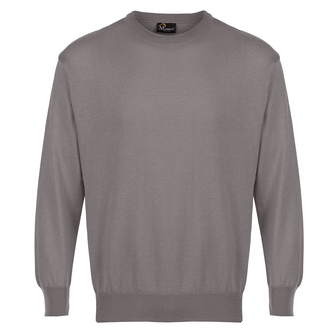 Massoti W05 Silver Grey 100% Pure Merino Wool Crew Neck Jumper - Baks Menswear Bournemouth