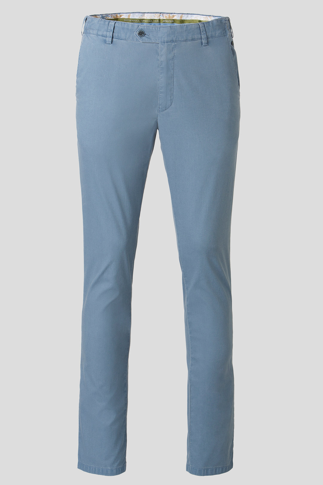 Light blue pants on a light gray background