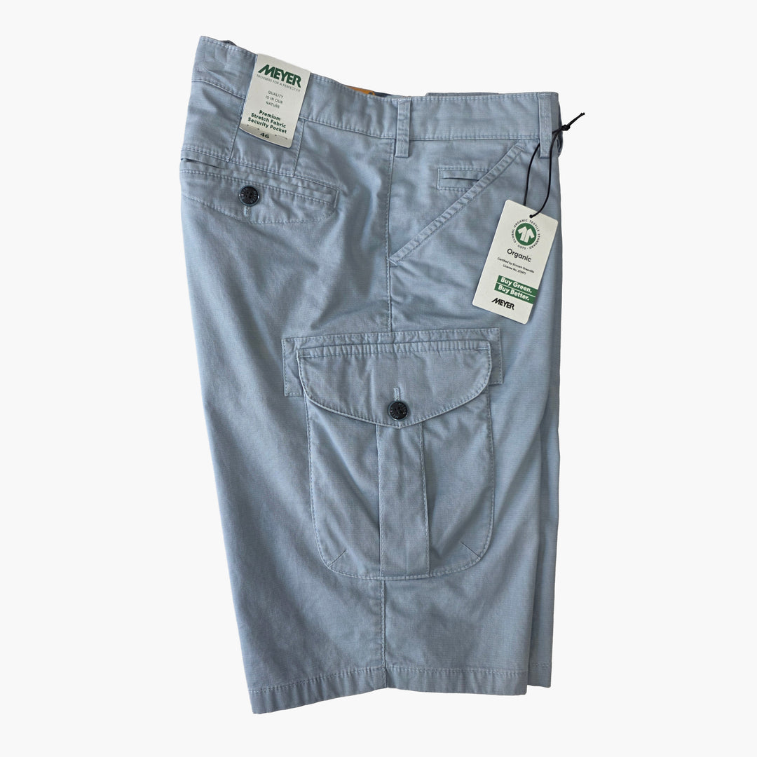 Meyer B-Orlando 1-5064 Blue Cotton Cargo Shorts 14 - Baks Menswear Bournemouth