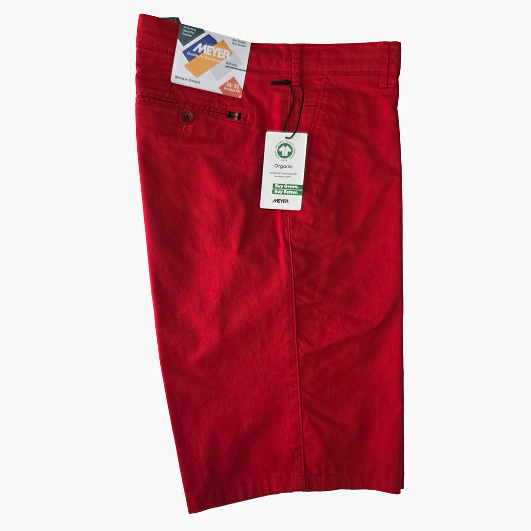 Meyer B-Palma 1-3011-55 Red Chino Shorts - Baks Menswear Bournemouth