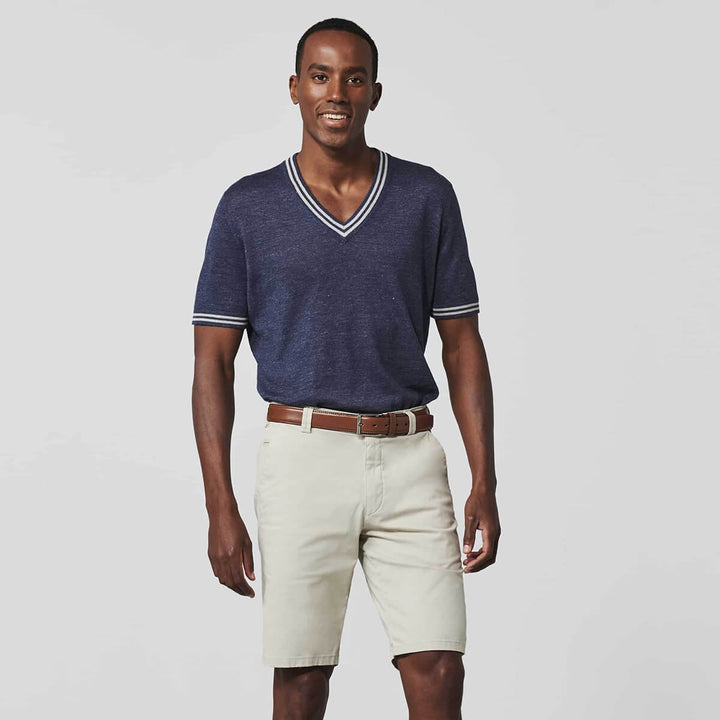 Meyer B-Palma 1-3130 31 Stone Cotton Stretch Shorts - Baks Menswear
