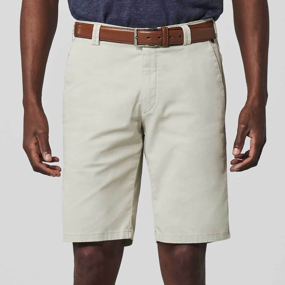 Meyer B-Palma 1-3130 31 Stone Cotton Stretch Shorts - Baks Menswear