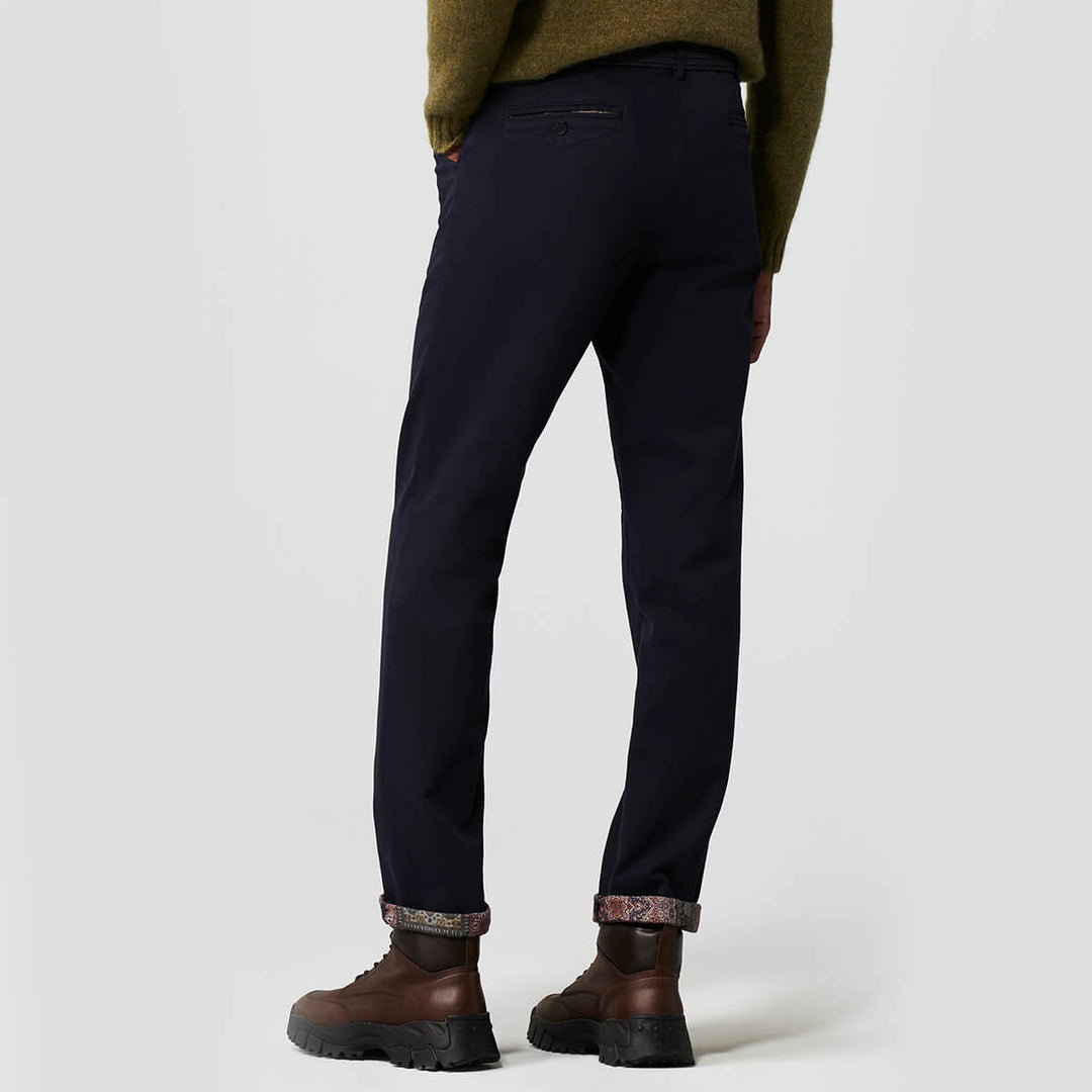 Meyer Chicago 5606 18 Navy Stretch Cotton Chino Trousers - Baks Menswear Bournemouth