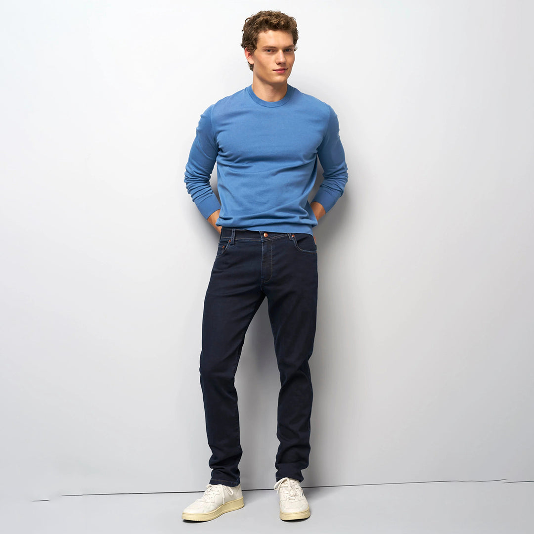 Meyer M5 Five 9-6288 Overdyed Dark Blue Super Stretch Denim Jeans 19