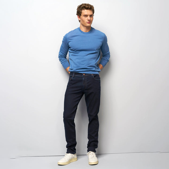 Meyer M5 Five 9-6288 Overdyed Dark Blue Super Stretch Denim Jeans 19