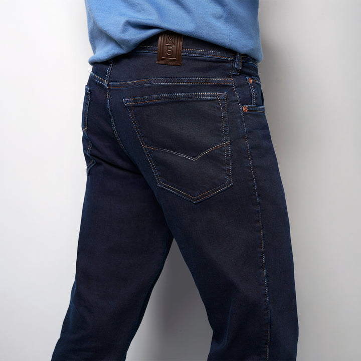 Meyer M5 Five 9-6288 Overdyed Dark Blue Super Stretch Denim Jeans 19