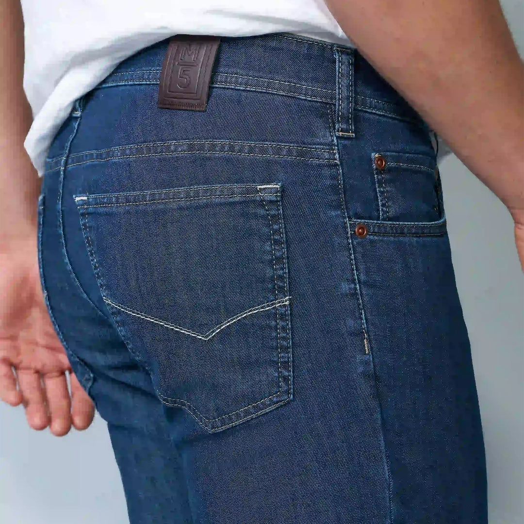 Meyer M5 Five 1-6290 17 Blue Stone Bleached Ultralight Denim Jeans