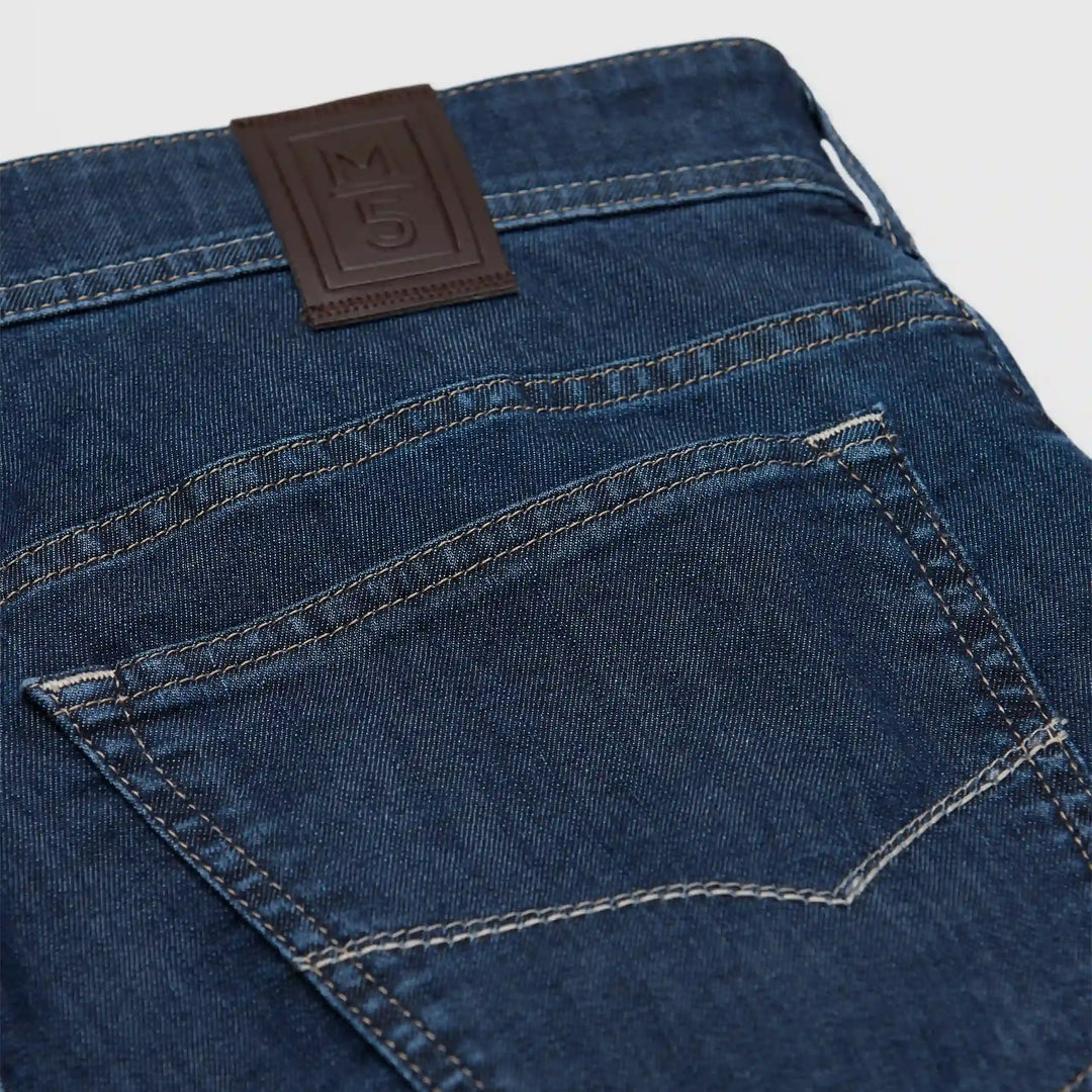 Meyer M5 Five 1-6290 17 Blue Stone Bleached Ultralight Denim Jeans