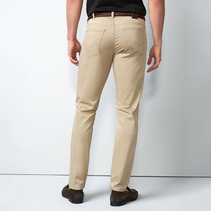 Meyer M5 Five 9-6106 Beige Organic Stretch Cotton Mens Trousers 42