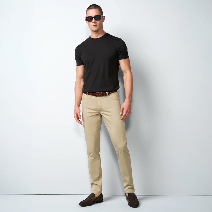 Meyer M5 Five 9-6106 Beige Organic Stretch Cotton Mens Trousers 42