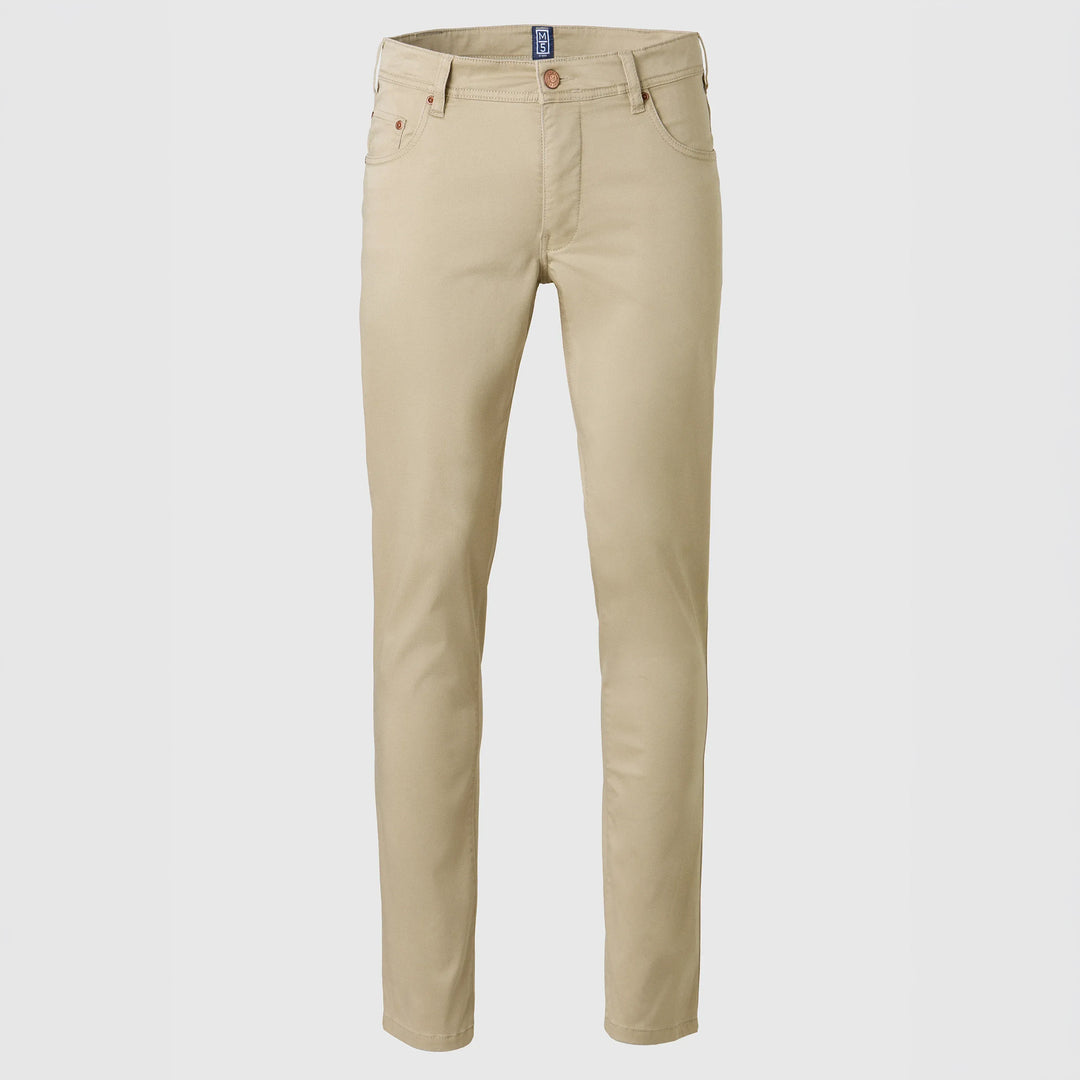 Meyer M5 Five 9-6106 Beige Organic Stretch Cotton Mens Trousers 42