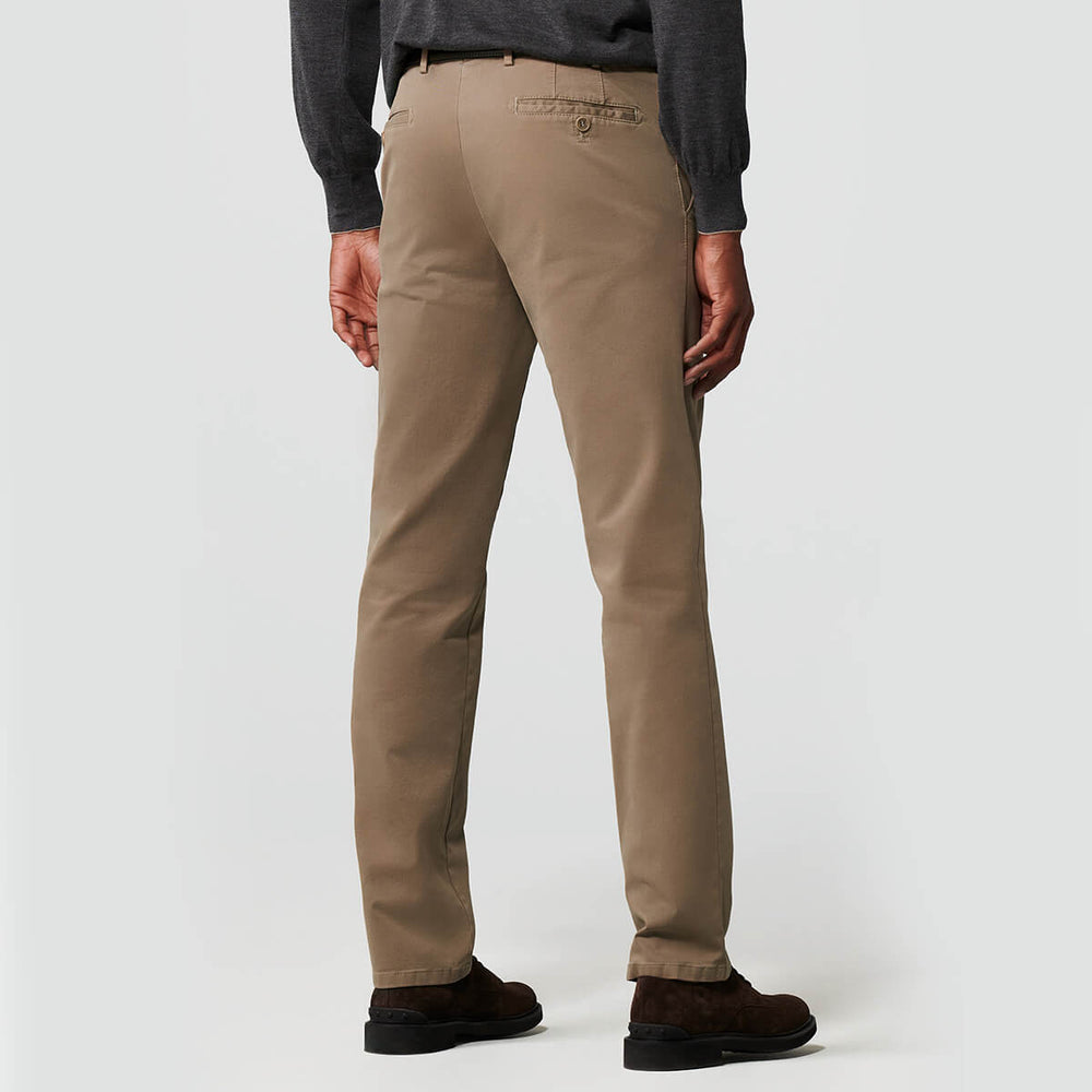 Meyer Roma 9-316 33 Stone Soft Cotton Regular Fit Chino Trousers - Baks Menswear Bournemouth