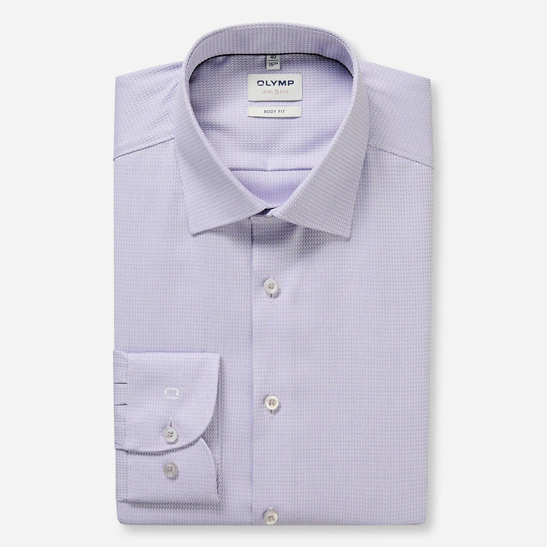 Olymp Level Five Lilac long sleeve shirt at BAKS