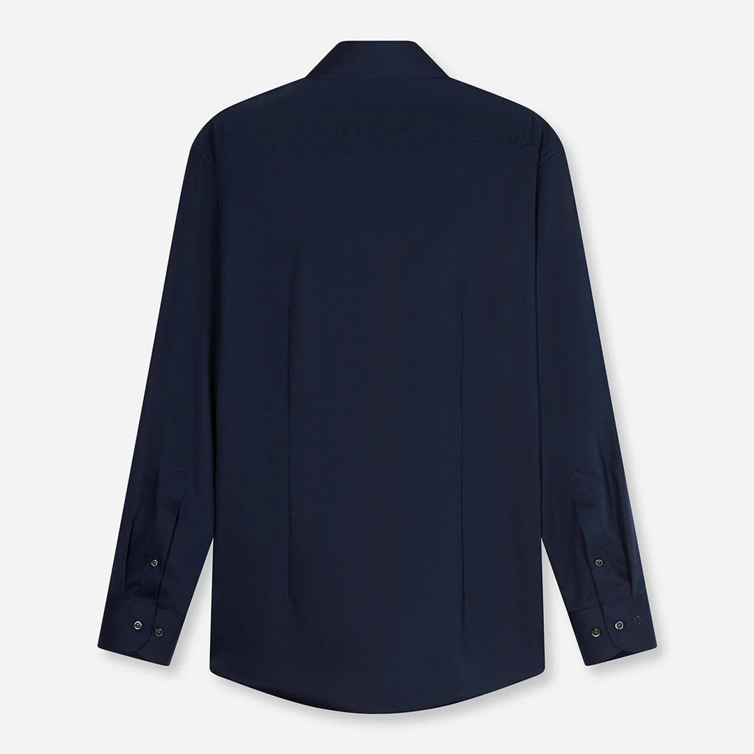 Olymp Luxor 1224-24-08 Cobalt Blue Shirt, flat back view