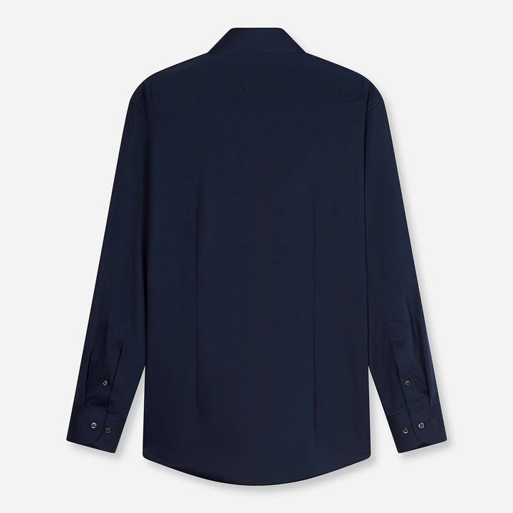 Olymp Luxor 1224-24-08 Cobalt Blue Shirt, flat back view