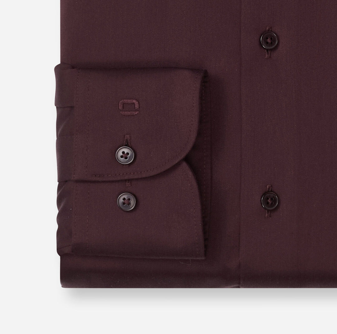 Olymp Luxor 1310-84-38 Burgundy Red Shirt, cuff detail