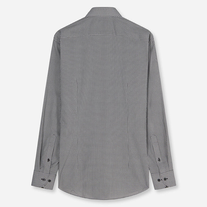 Olymp Luxor Black Print long sleeve shirt at BAKS