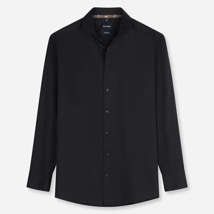 Olymp Luxor Black long sleeve shirt at BAKS