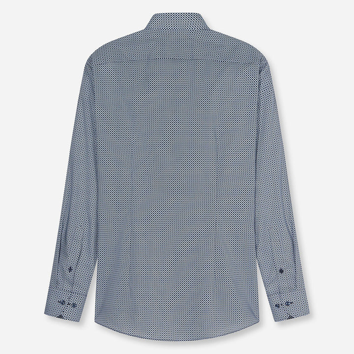 Olymp Luxor Blue Print shirt at BAKS