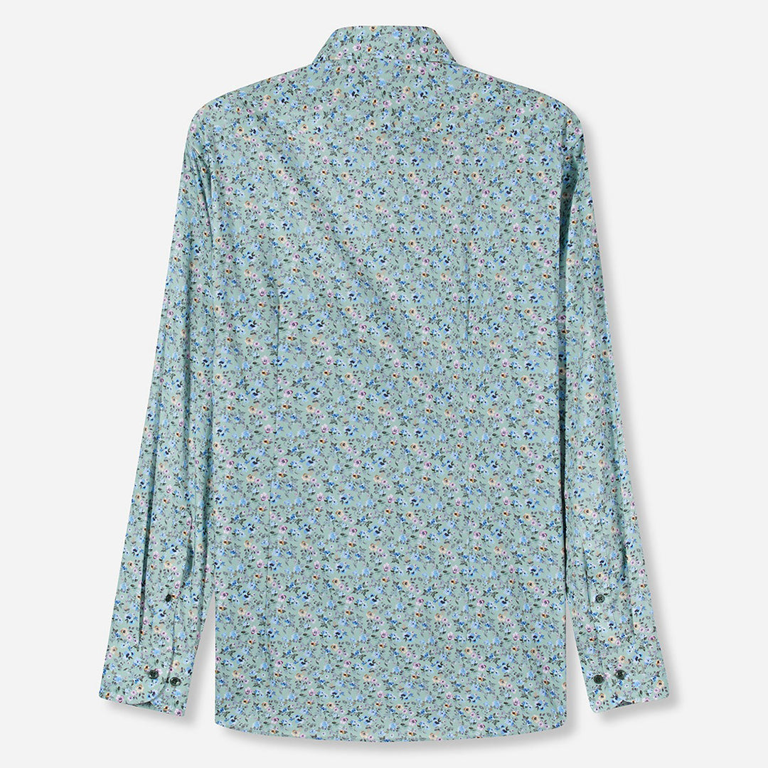 Olymp Luxor Green Floral long sleeve shirt at BAKS