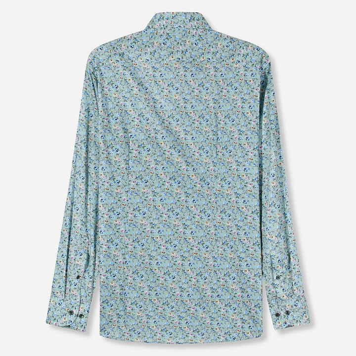 Olymp Luxor Green Floral long sleeve shirt at BAKS