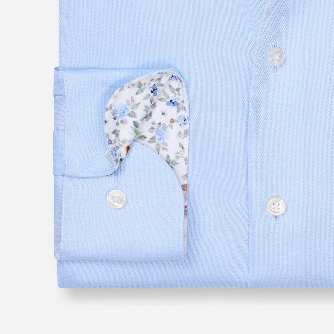 Olymp Luxor Light Blue long sleeve shirt at BAKS