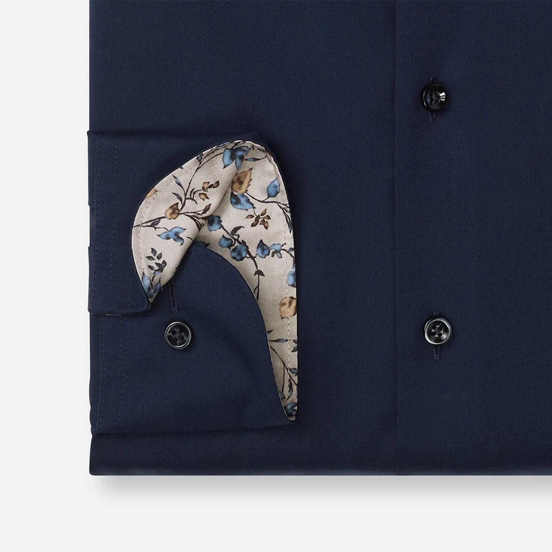 Olymp Luxor Marine Blue long sleeve shirt at BAKS