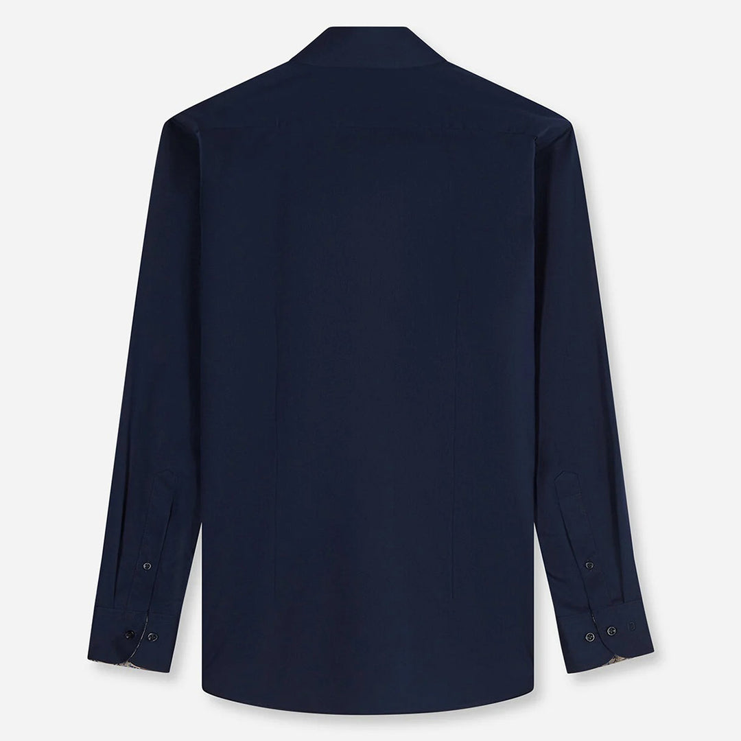 Olymp Luxor Marine Blue long sleeve shirt at BAKS