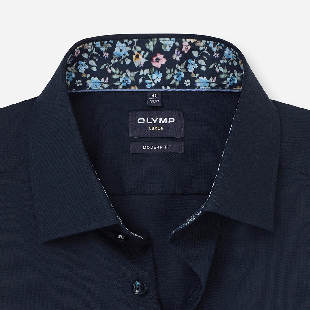 Olymp Luxor Navy long sleeve shirt at BAKS