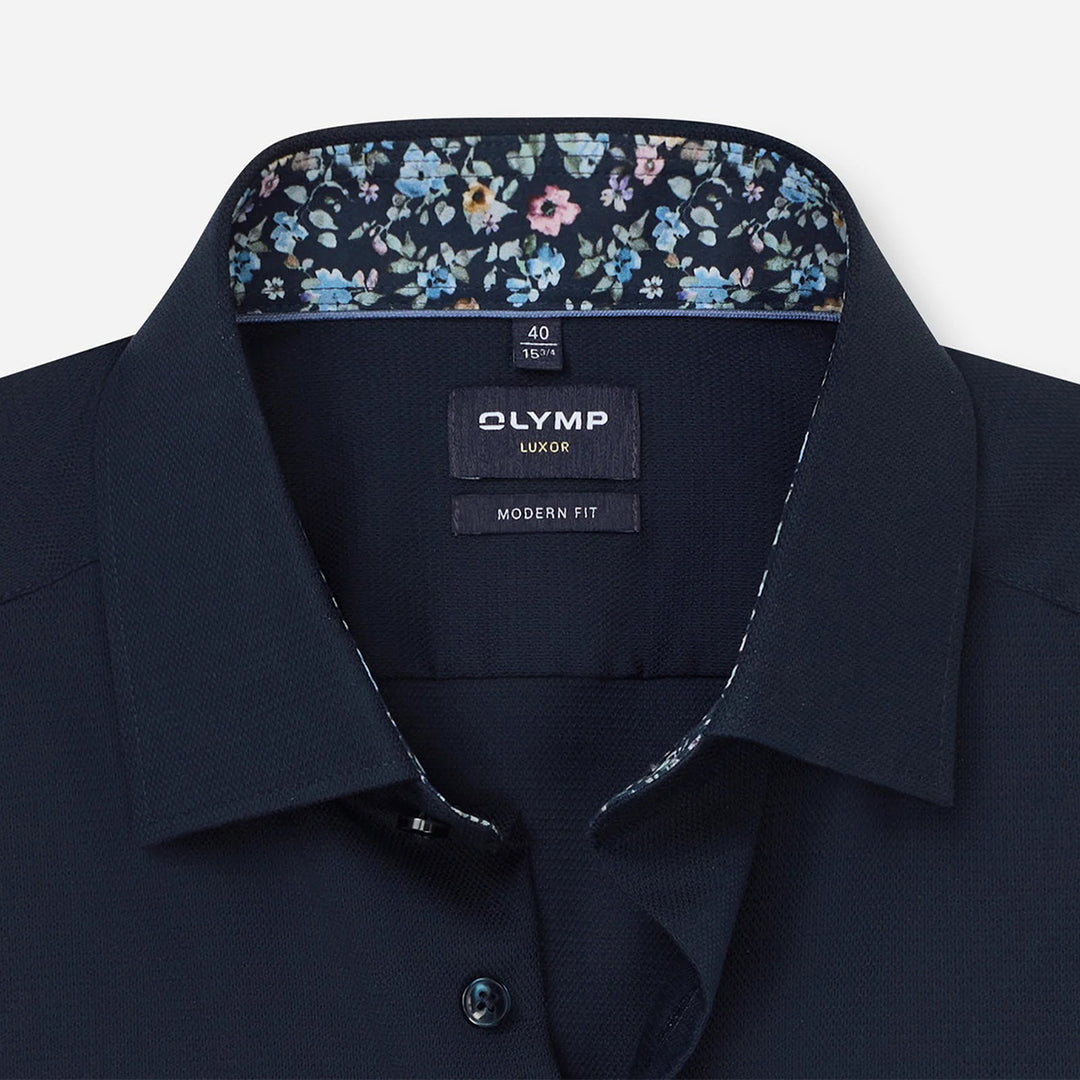 Olymp Luxor Navy long sleeve shirt at BAKS