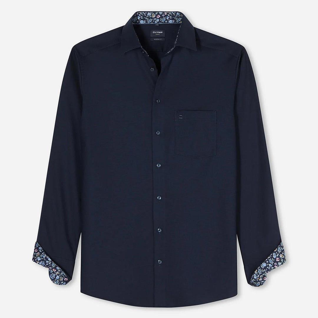 Olymp Luxor Navy long sleeve shirt at BAKS