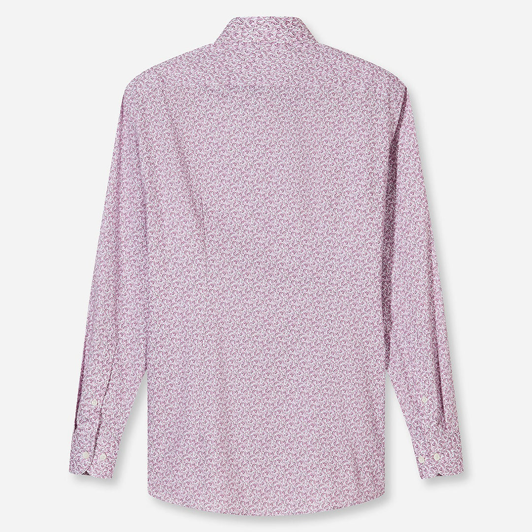Olymp Luxor Pink Print long sleeve shirt at BAKS