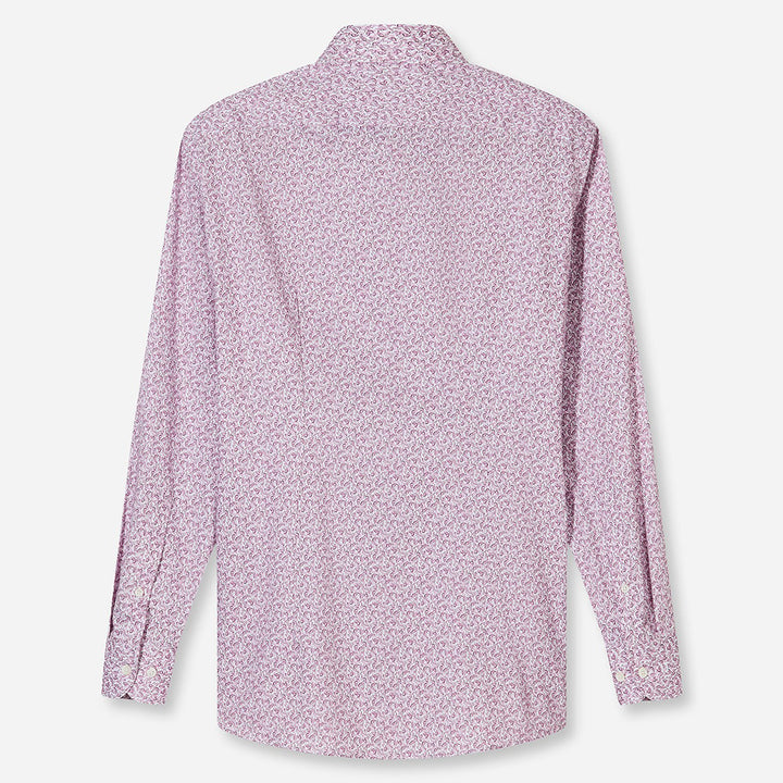 Olymp Luxor Pink Print long sleeve shirt at BAKS