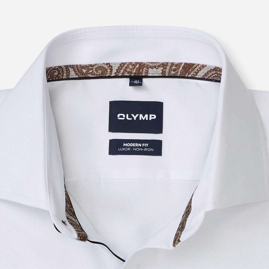 Olymp Luxor White long sleeve shirt at BAKS