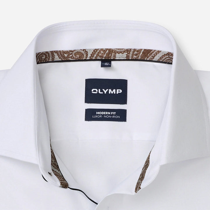 Olymp Luxor White long sleeve shirt at BAKS