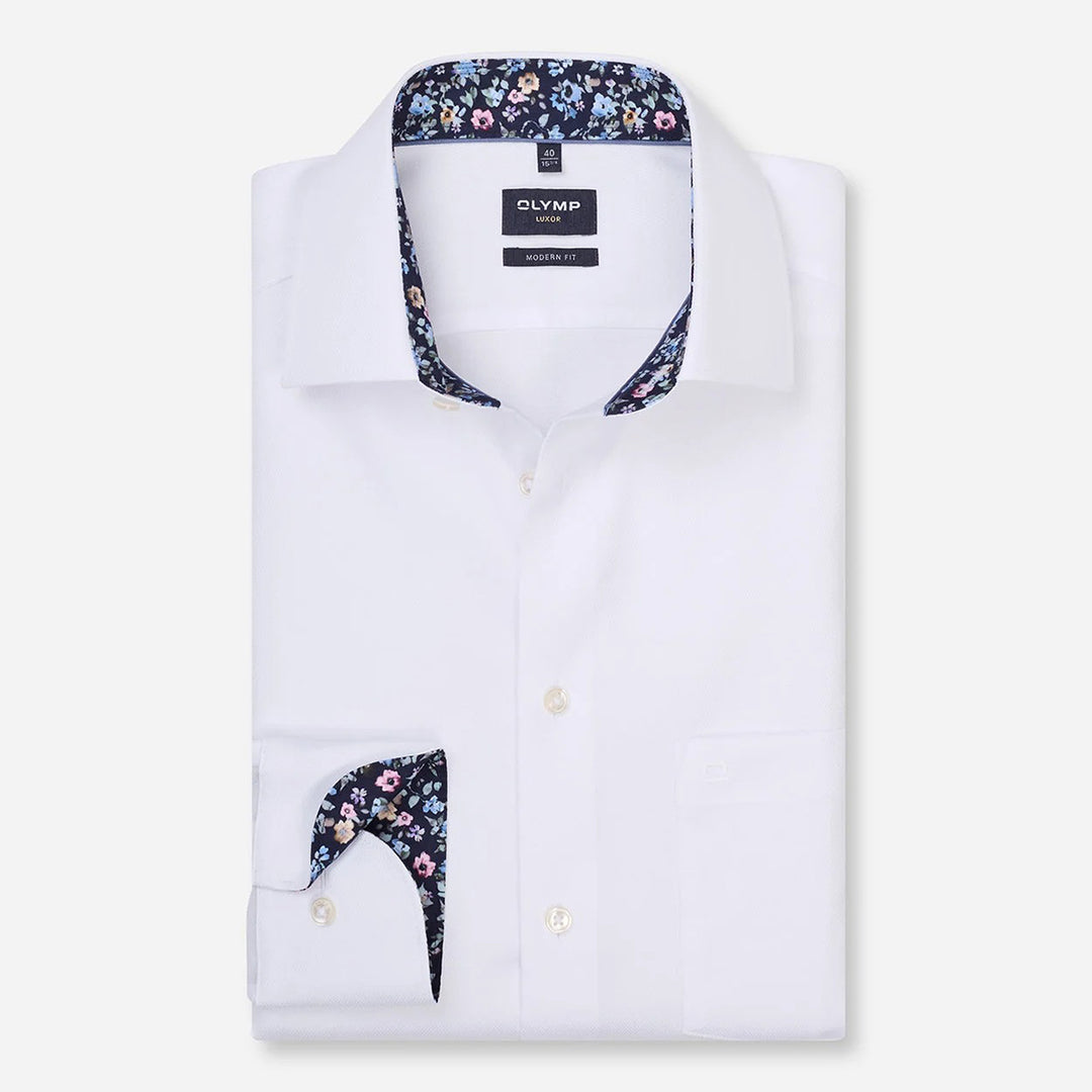 Olymp Luxor White long sleeve shirt at BAKS