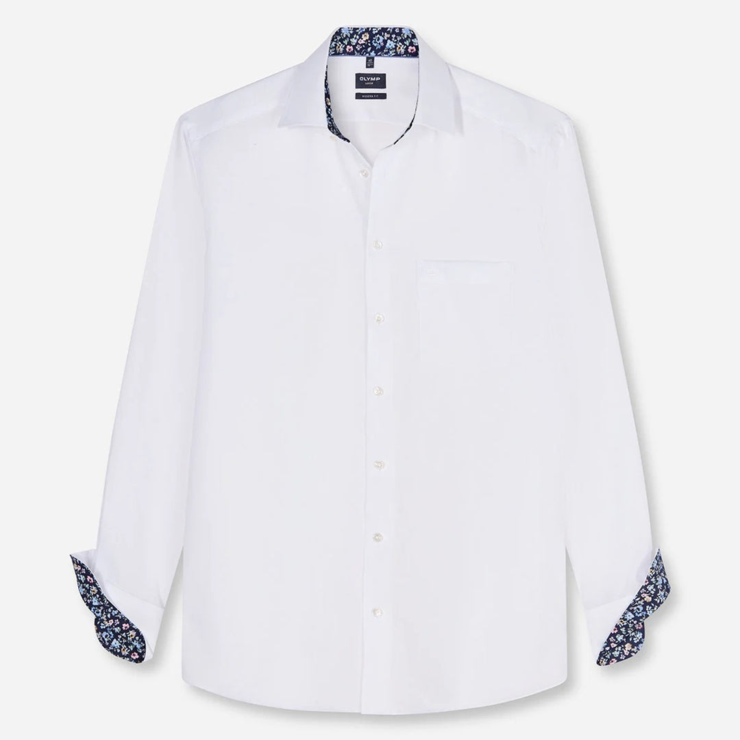 Olymp Luxor White long sleeve shirt at BAKS