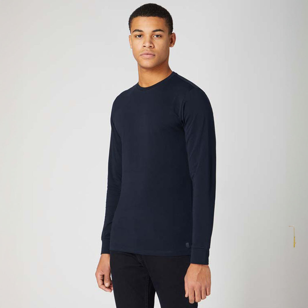 Remus Umos 523-53120-78 Navy Long Sleeved T-Shirt - Baks Menswear Bournemouth