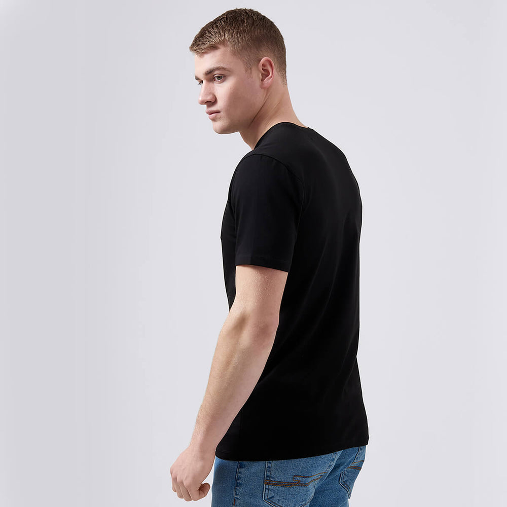 Remus Uomo 133-53121-00 Black Short Sleeve T-Shirt - Baks Menswear