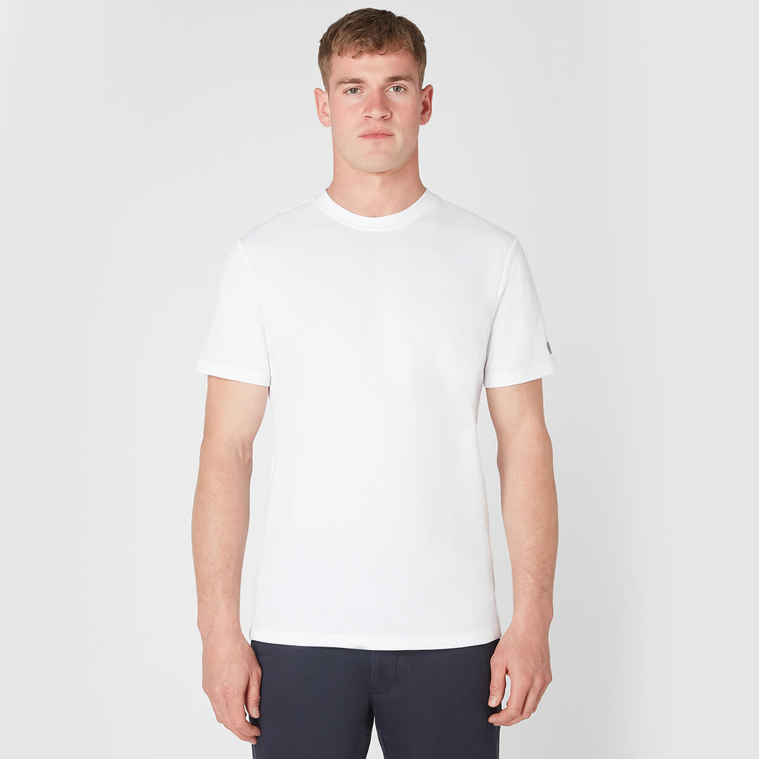 Remus Uomo 133-58786-01 White Waffle T-Shirt - Baks Menswear