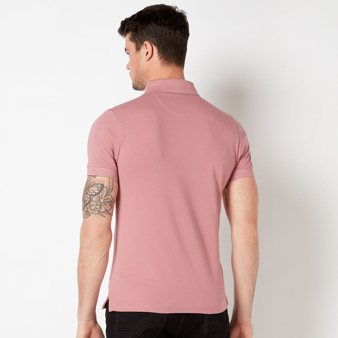 Remus Uomo 53122-62 Dusky Pink Polo Shirt - Baks Menswear Bournemouth