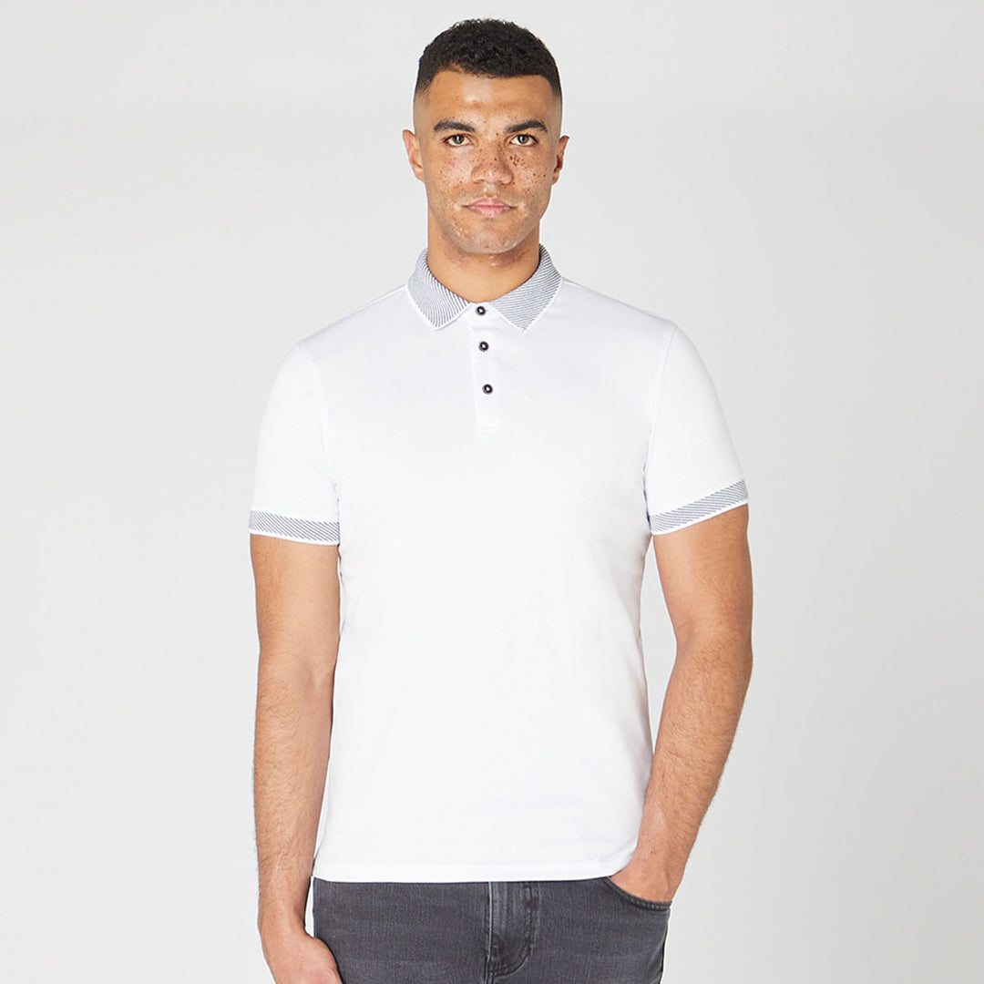 Remus Uomo 58769 White Polo Shirt - Baks Menswear Bournemouth