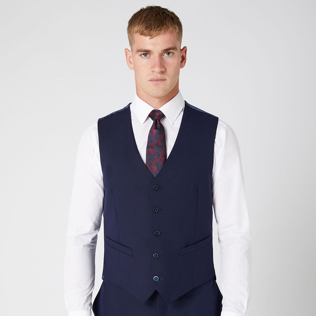 Remus Uomo Palucci 51770 78 Navy Suit Waistcoat - Baks Menswear