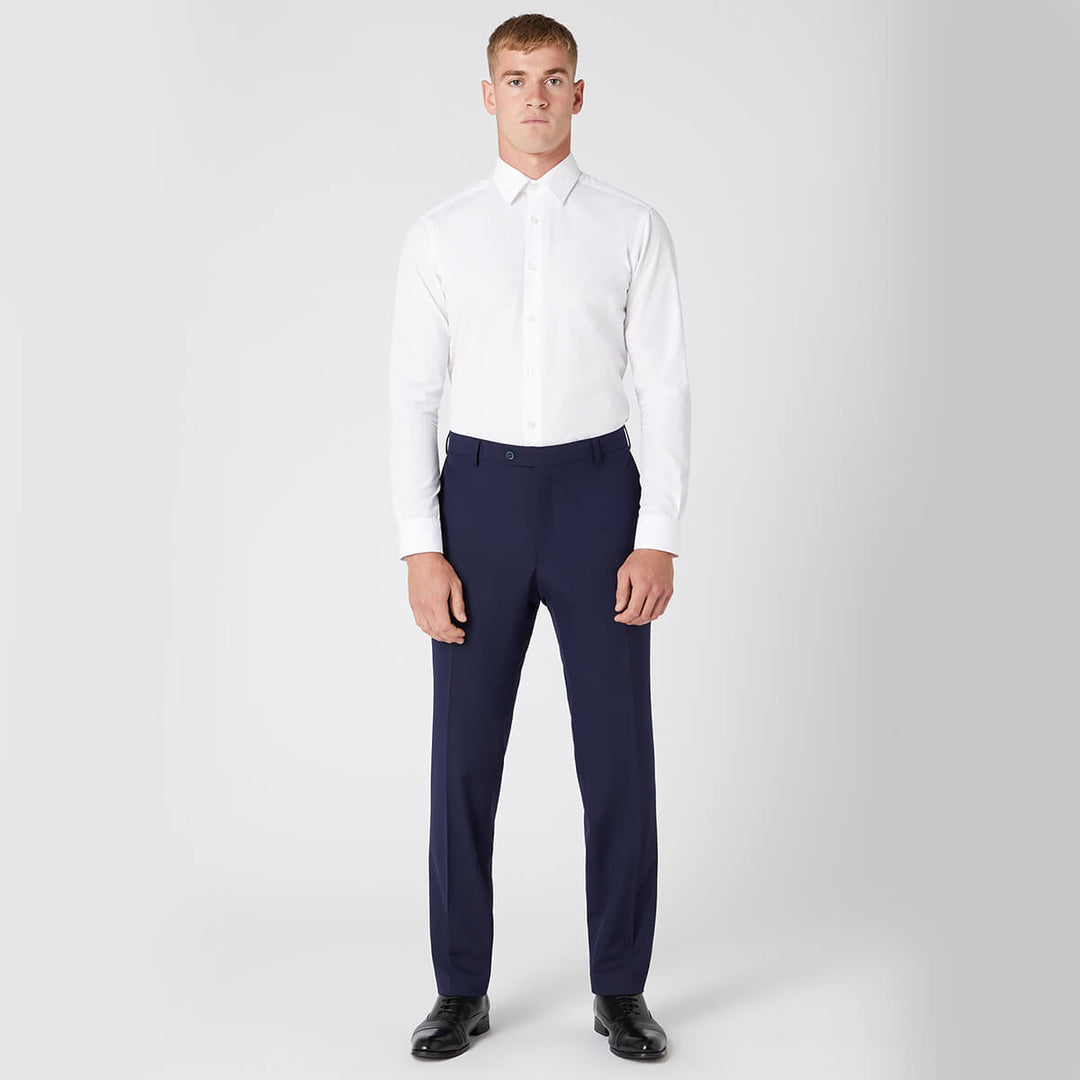 Remus Uomo Palucci 71770 78 Navy Tapered Fit Suit Trousers - Baks Menswear