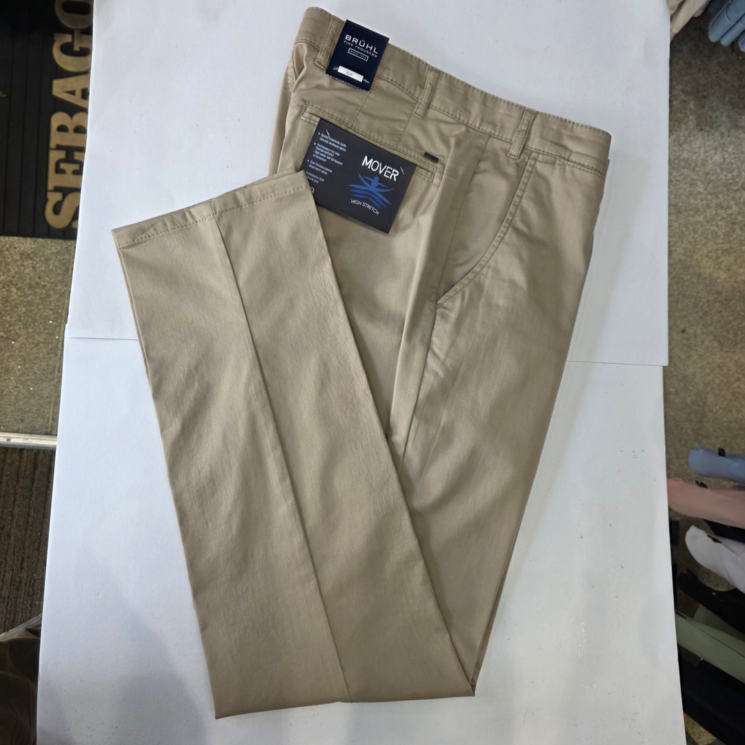 Bruhl 185730-192 London GB Men's Stretch Cotton Chino Trousers Sand 220