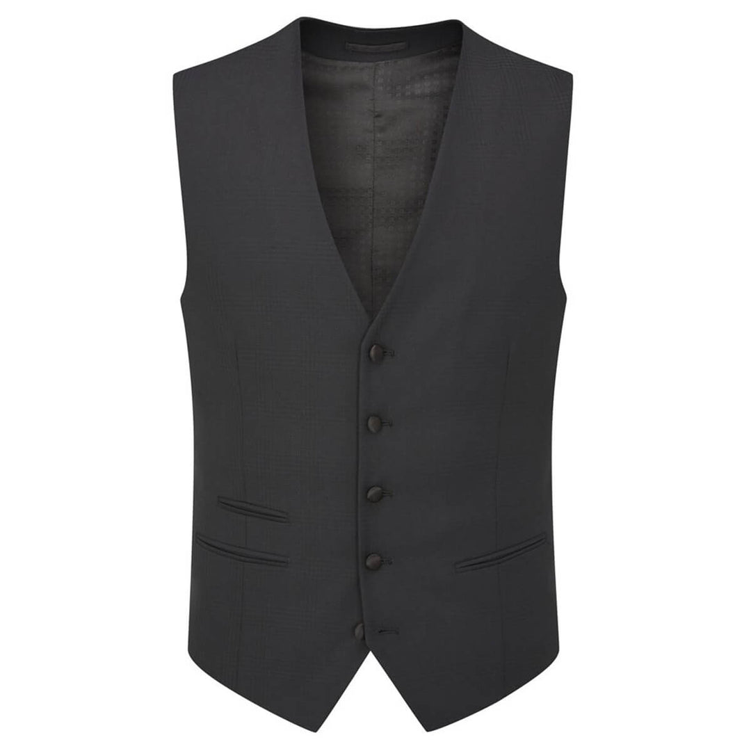 Skopes Newman MM1485 Black Check Dinner Suit Tuxedo Waistcoat - Baks Menswear Bournemouth