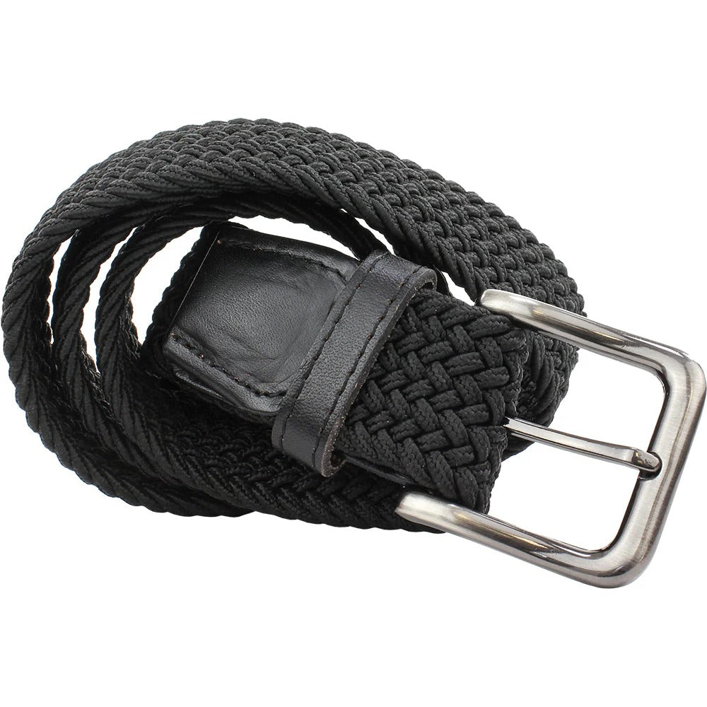 Sophos Luffenham 35mm Black Elastic Web Belt - Baks Menswear Bournemouth