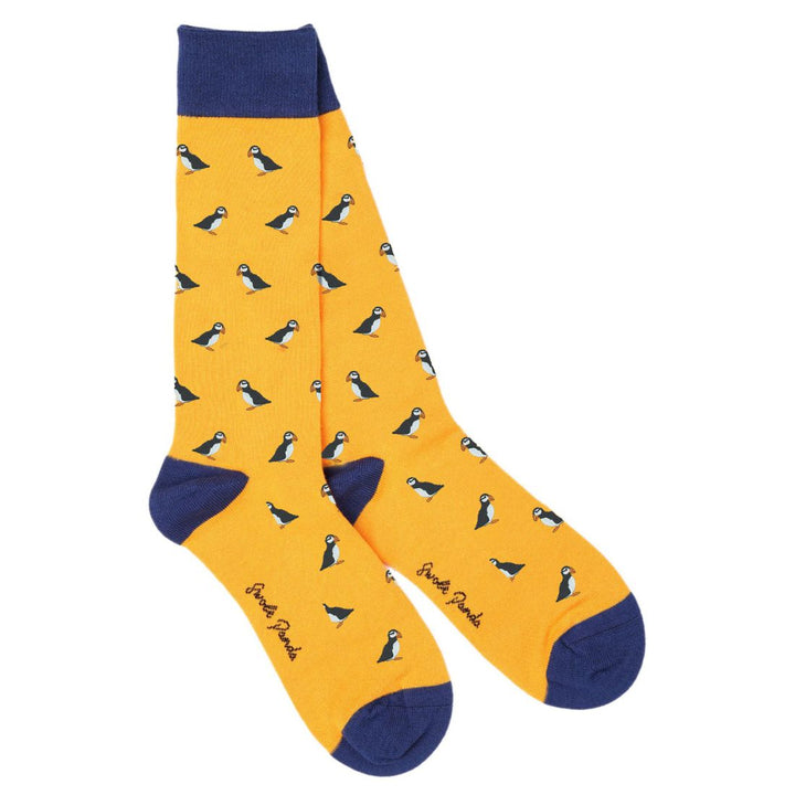 Swole Panda SP410 Yellow Puffin Bamboo Socks